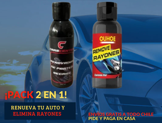 KIT RESTAURADOR DE AUTOS + DE REGALO: ¡CERA QUITA RAYONES!