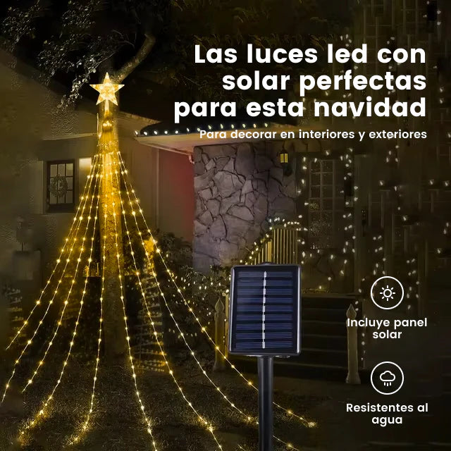 LUCES DE NAVIDAD - CASCADA ENERGÍA SOLAR